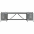 Acacia Wood Bench with 2 Planters Y85174