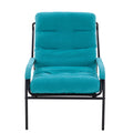 Turquoise Iron Arm Chair with Metal Legs R622