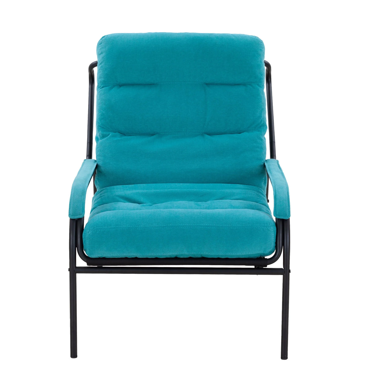 Turquoise Iron Arm Chair with Metal Legs R622