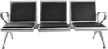 3-Seat Waiting Room Bench with Black PVC Cushion X99624