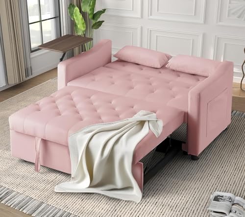 Velvet Full Size Sleeper Sofa with Pullout Bed M33722