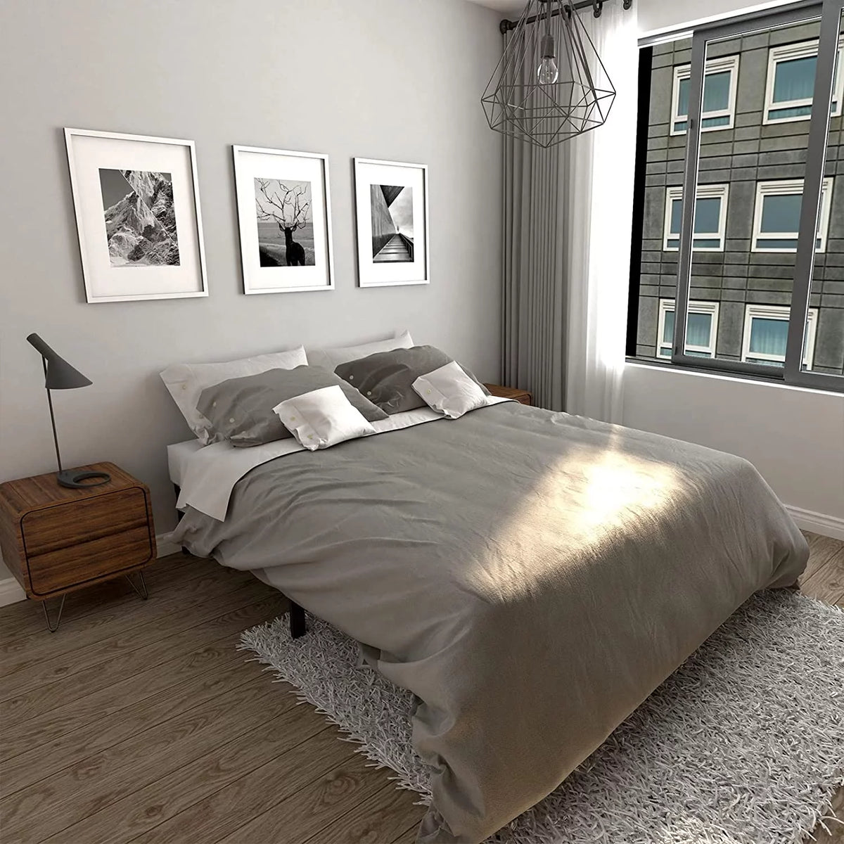 Queen Size Metal Bed Frame I8514