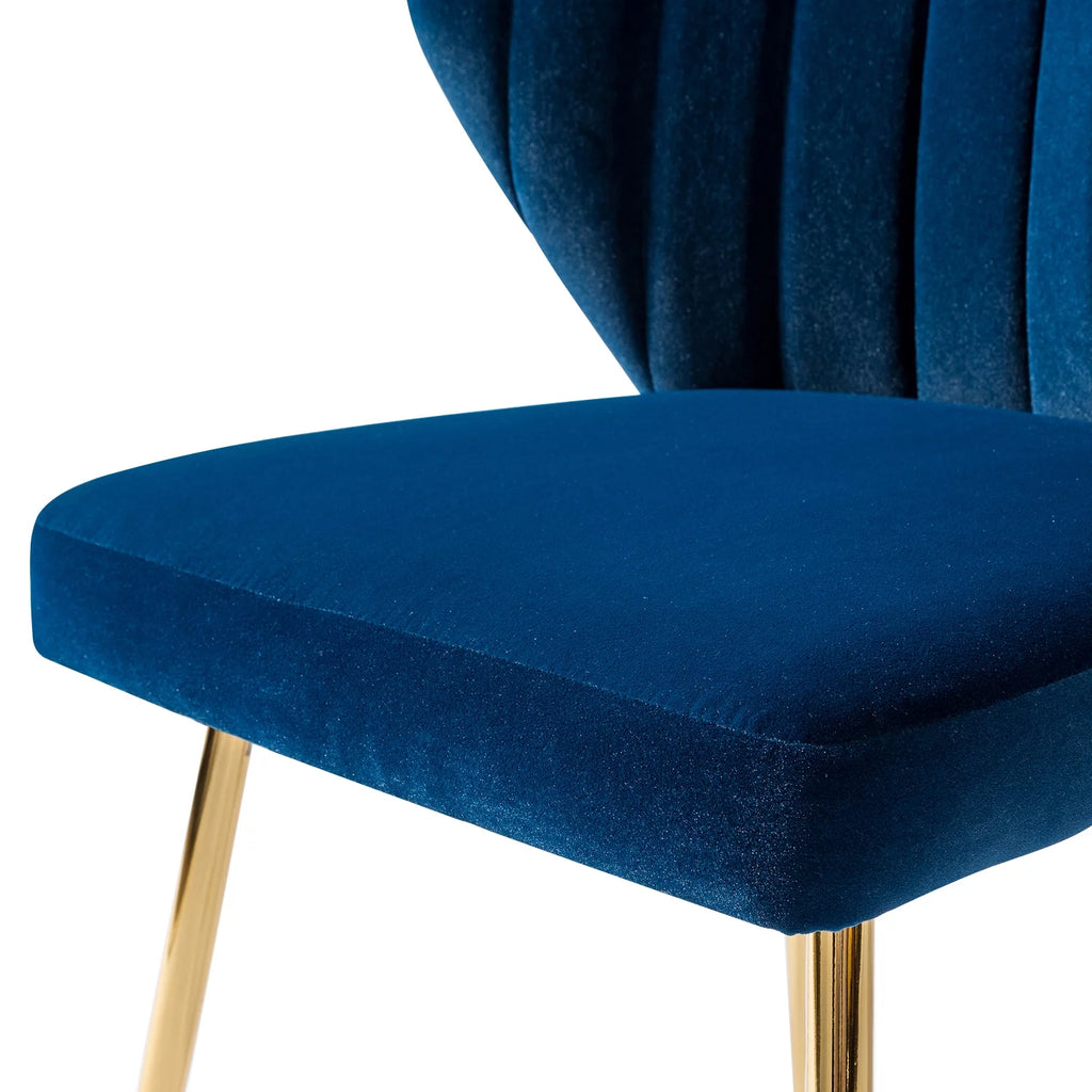 Navy Velvet Upholstered Dining Chair E35235