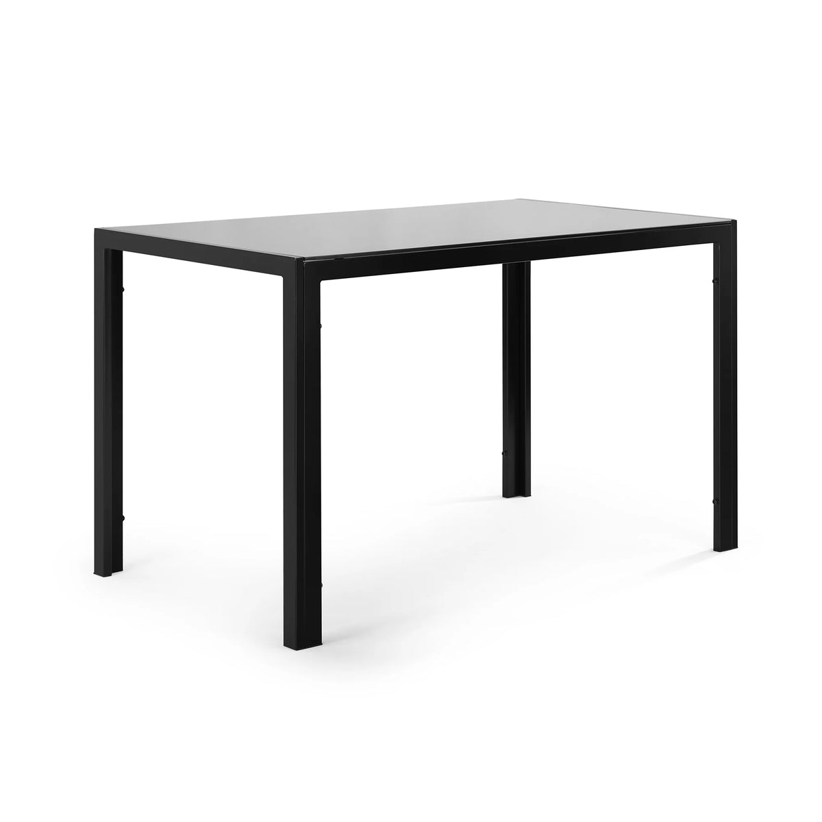 5 Pieces Tempered Glass Dining Table Set with 4 Faux Leather Chairs M53094