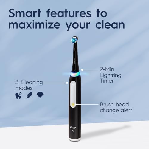 Black Rechargeable Electric Toothbrush with 2 Brush Heads and Travel Case I15384