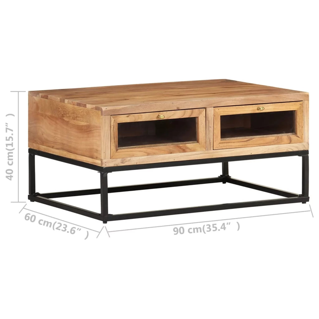 Coffee Table Solid Acacia Wood End Side Table I6329