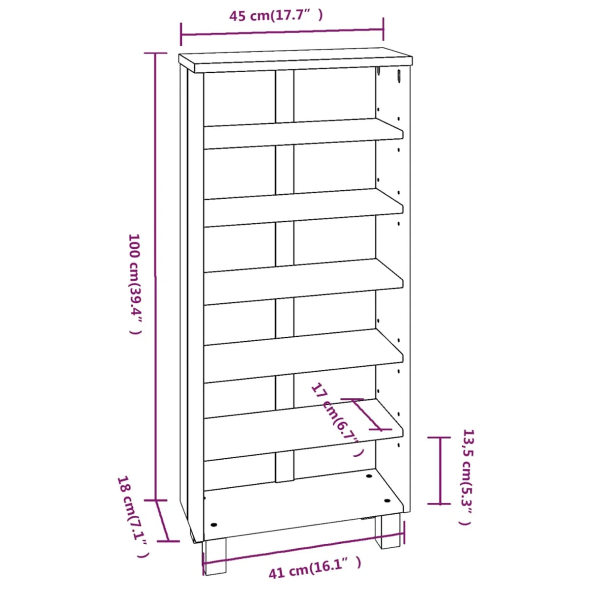 Dark Gray Solid Wood Pine Cabinet L46656