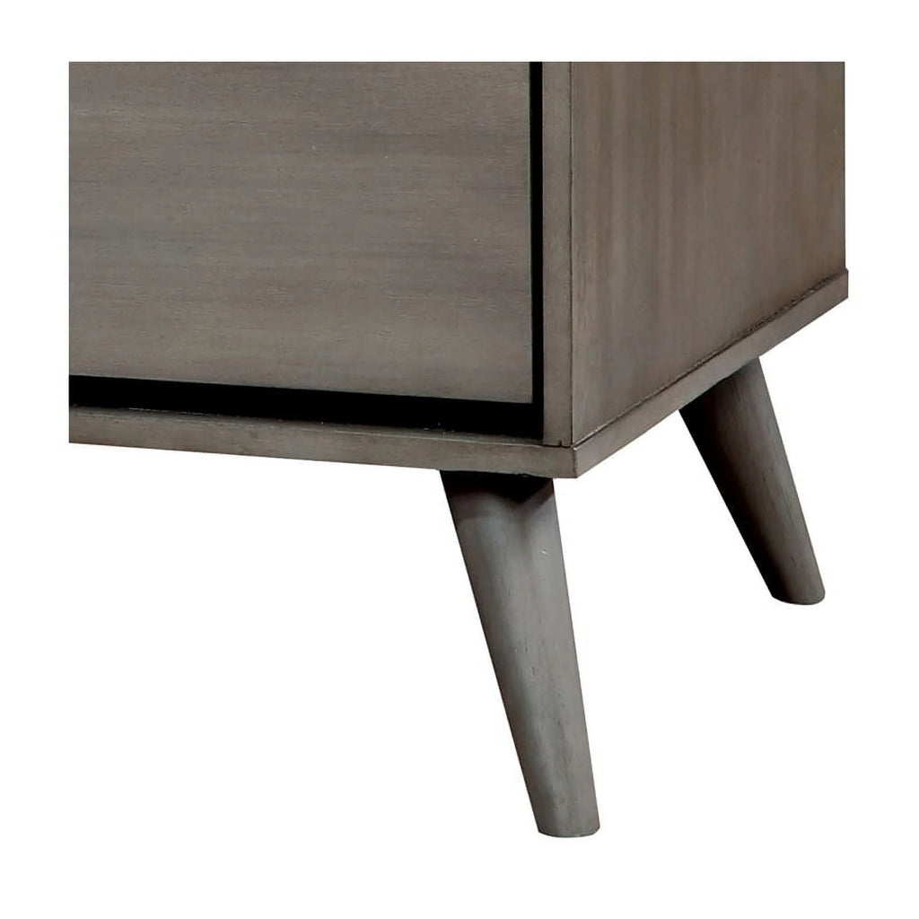Gray Solid Wood Bedroom Set King + Nightstand I1260