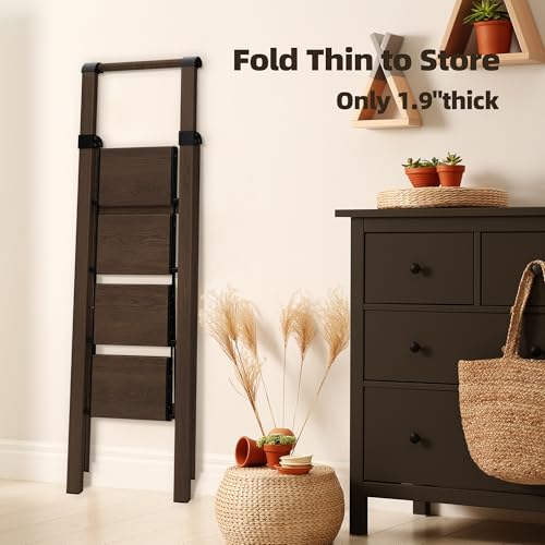 3 Step Foldable Aluminum Step Ladder with Handgrip Q81180