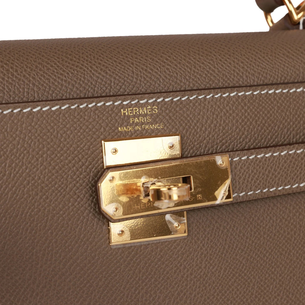 Kelly 28 Etoupe Epsom Handbag A478889