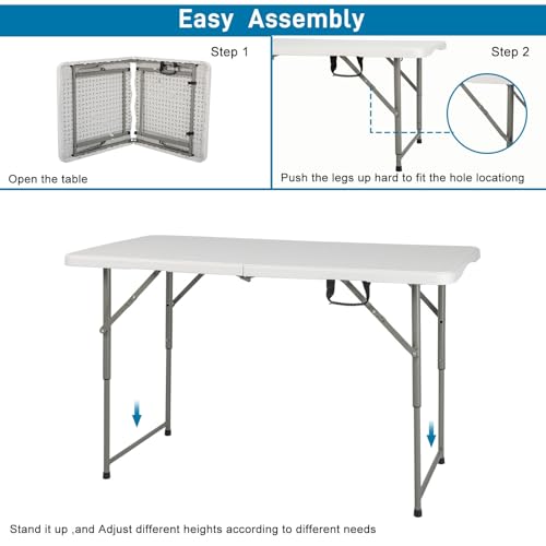 White 4ft Plastic Folding Table J65867