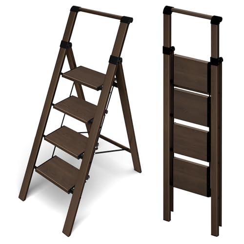 3 Step Foldable Aluminum Step Ladder with Handgrip Q81180