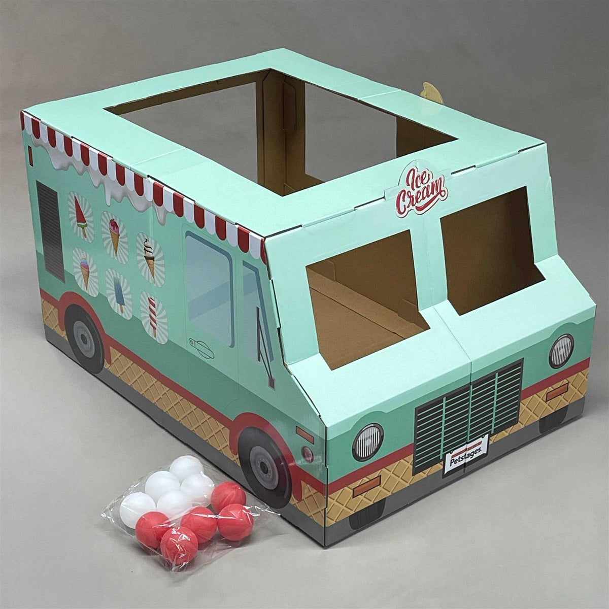 Cardboard Ice Cream Truck Cat Toy A692111