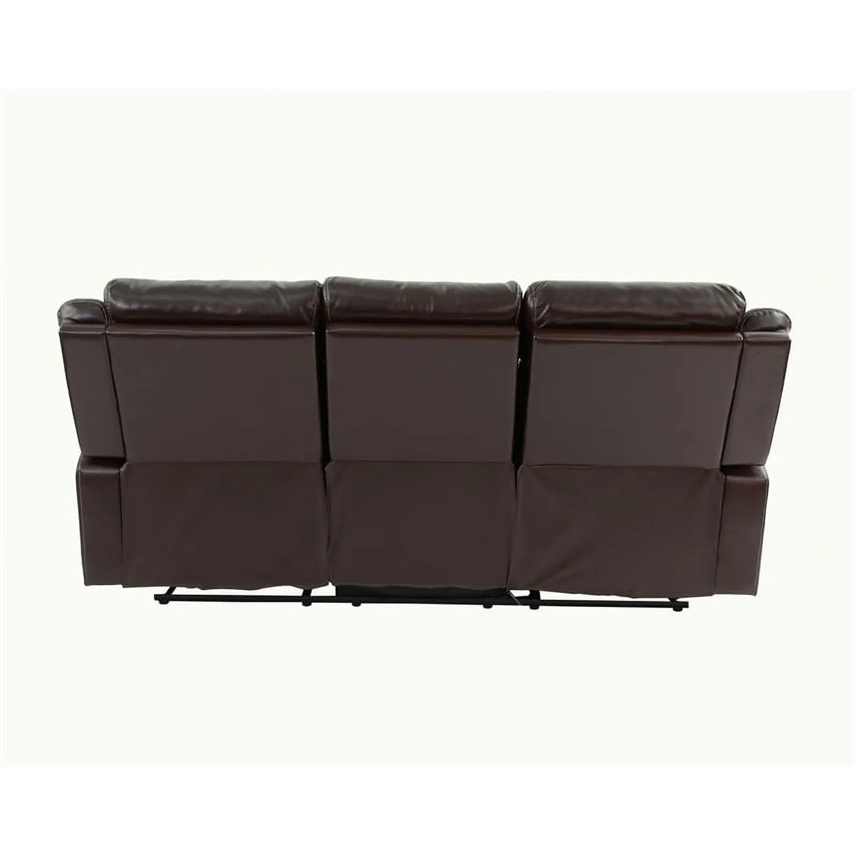 Dark Brown Leatherette Recliner Sofa I796219