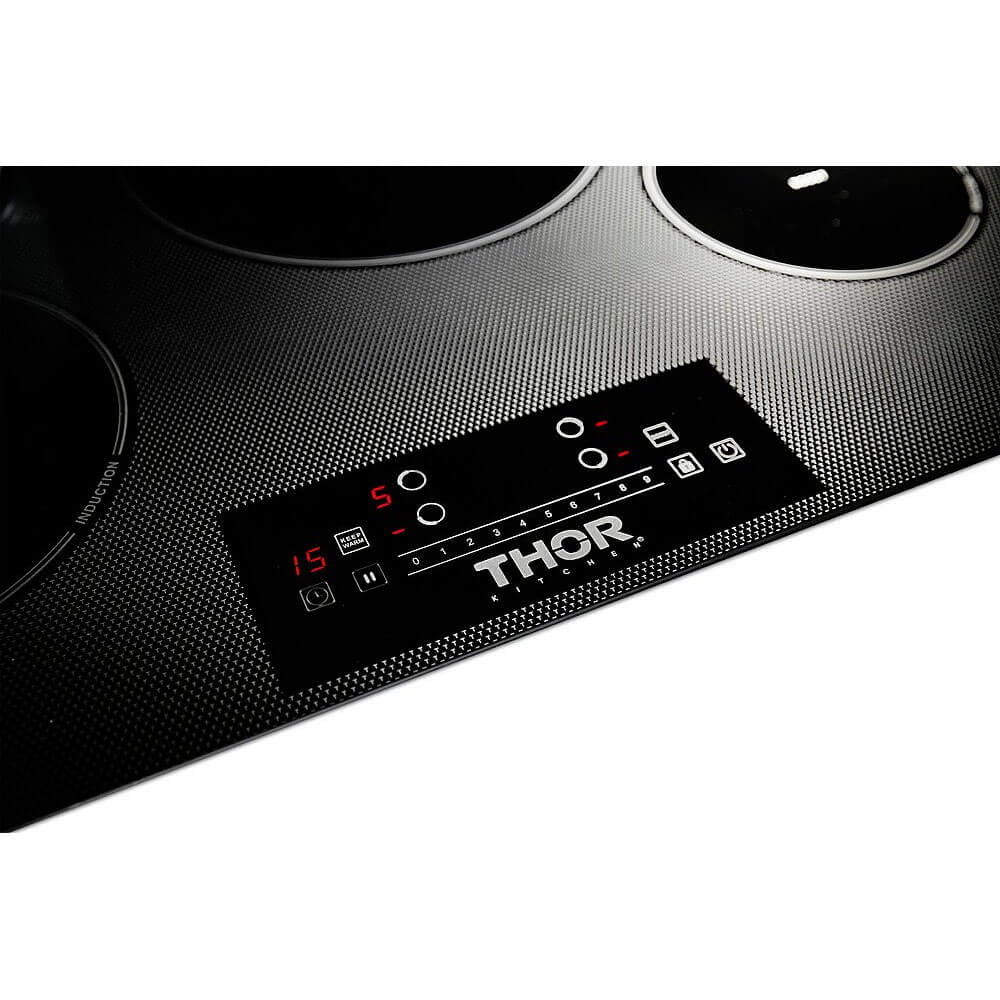 Black 4 Burner Built-In Electric Induction Cooktop J48114