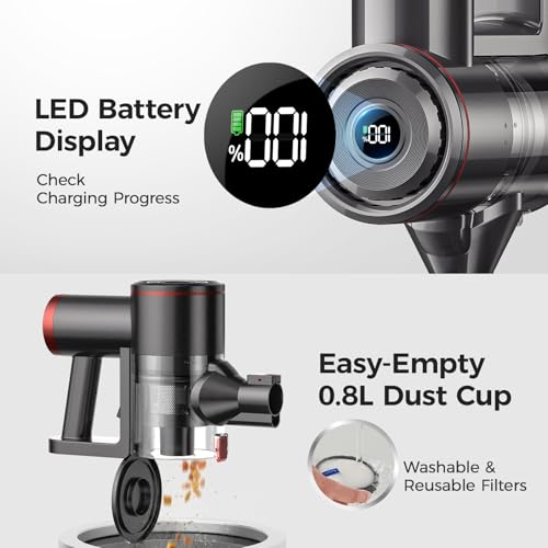 Cordless Stick Vacuum Cleaner with Bendable Wand A146508