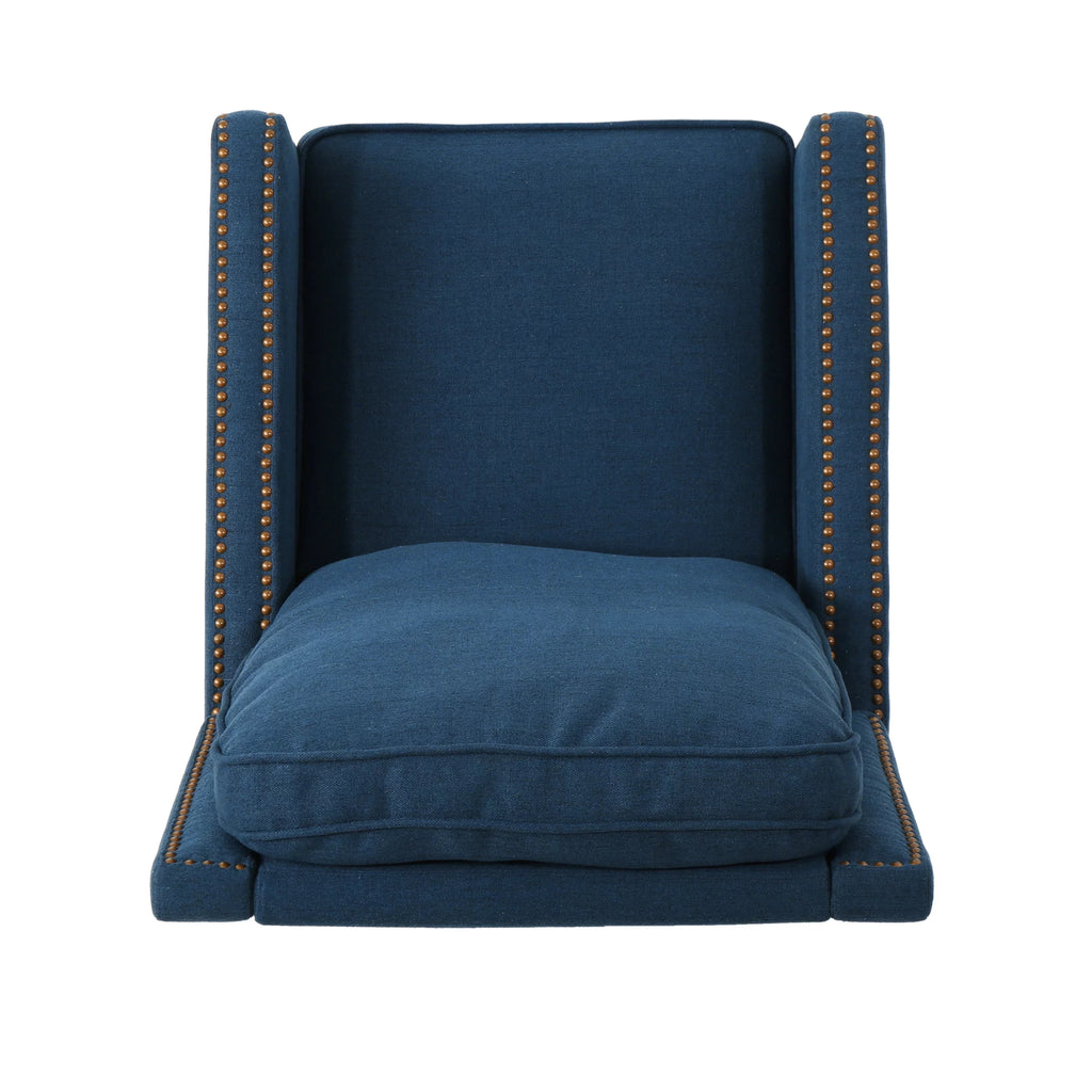 Navy Blue Fabric Recliner Y285060