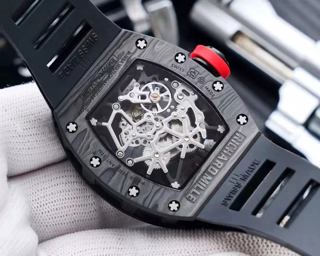 Blue Dial Black Bezel Black Rubber Strap Watch K4867