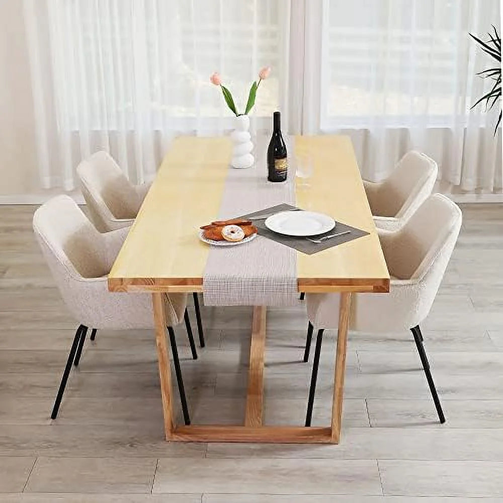 Cream Boucle Upholstered Dining Chairs Set of 2 with Arms C4457
