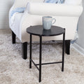 Black Round Side Table F517