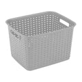 Tall Wicker Weave Plastic Laundry Hamper, 6 Pack B738