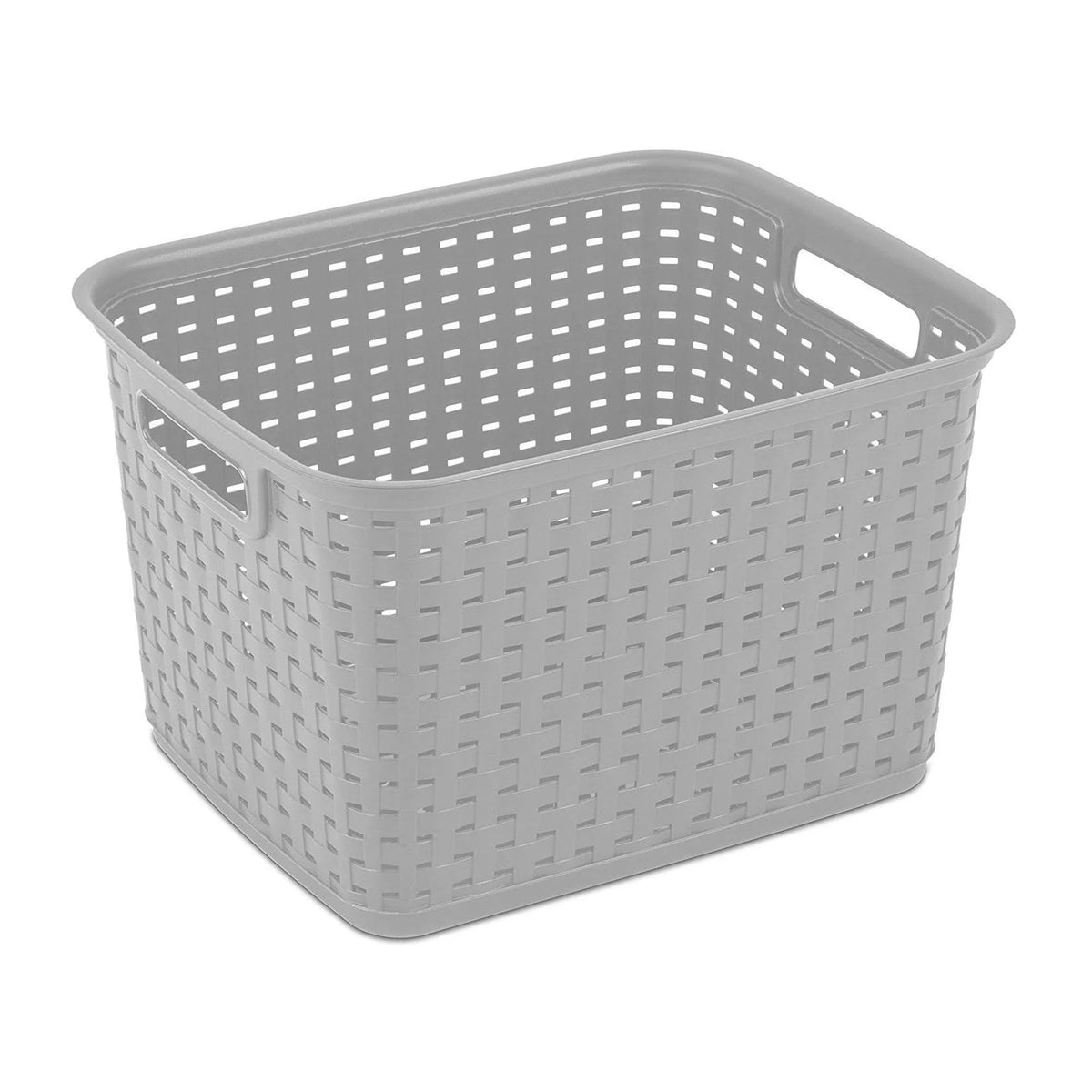 Tall Wicker Weave Plastic Laundry Hamper, 6 Pack B738