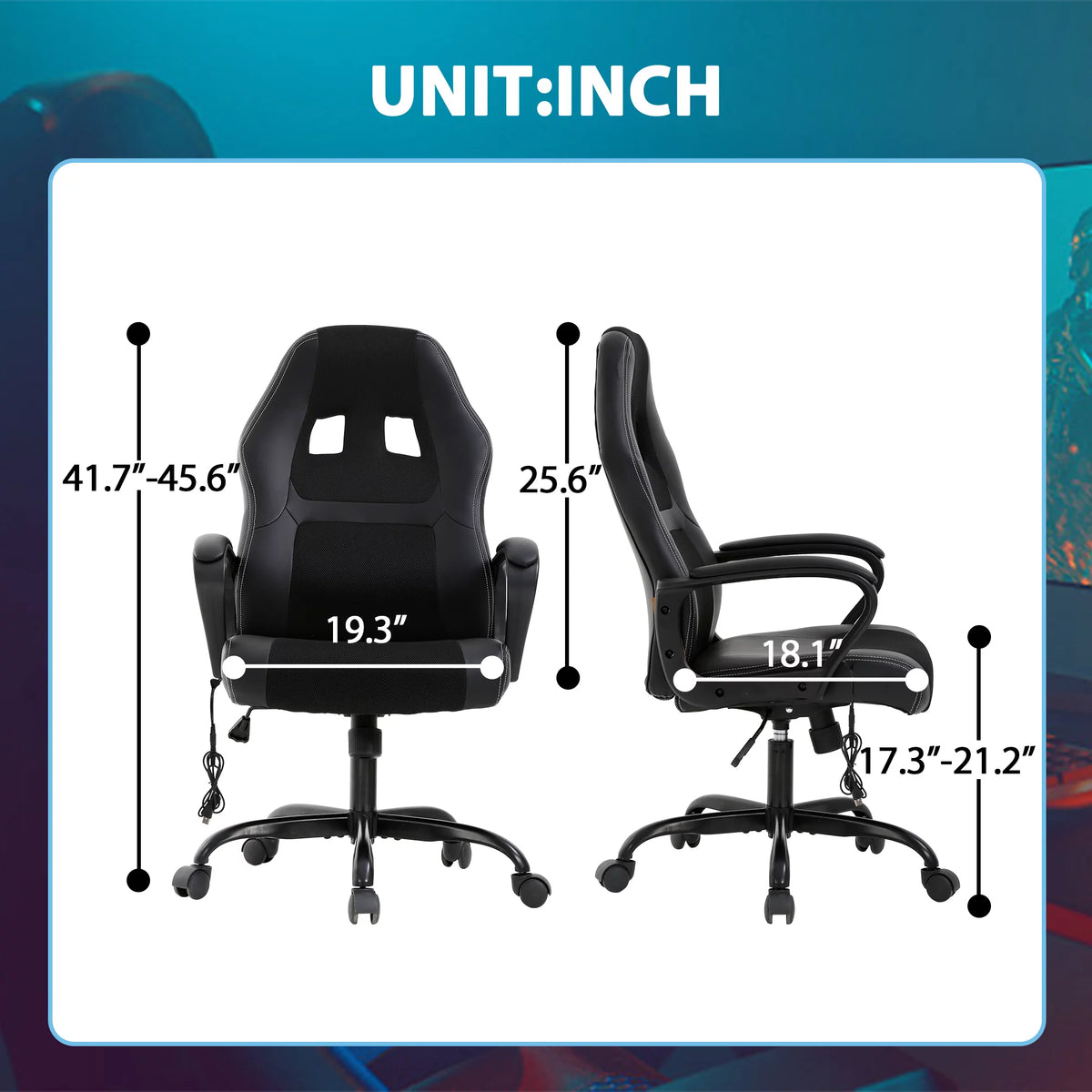 Massage PU Leather Ergonomic Gaming Chair G432