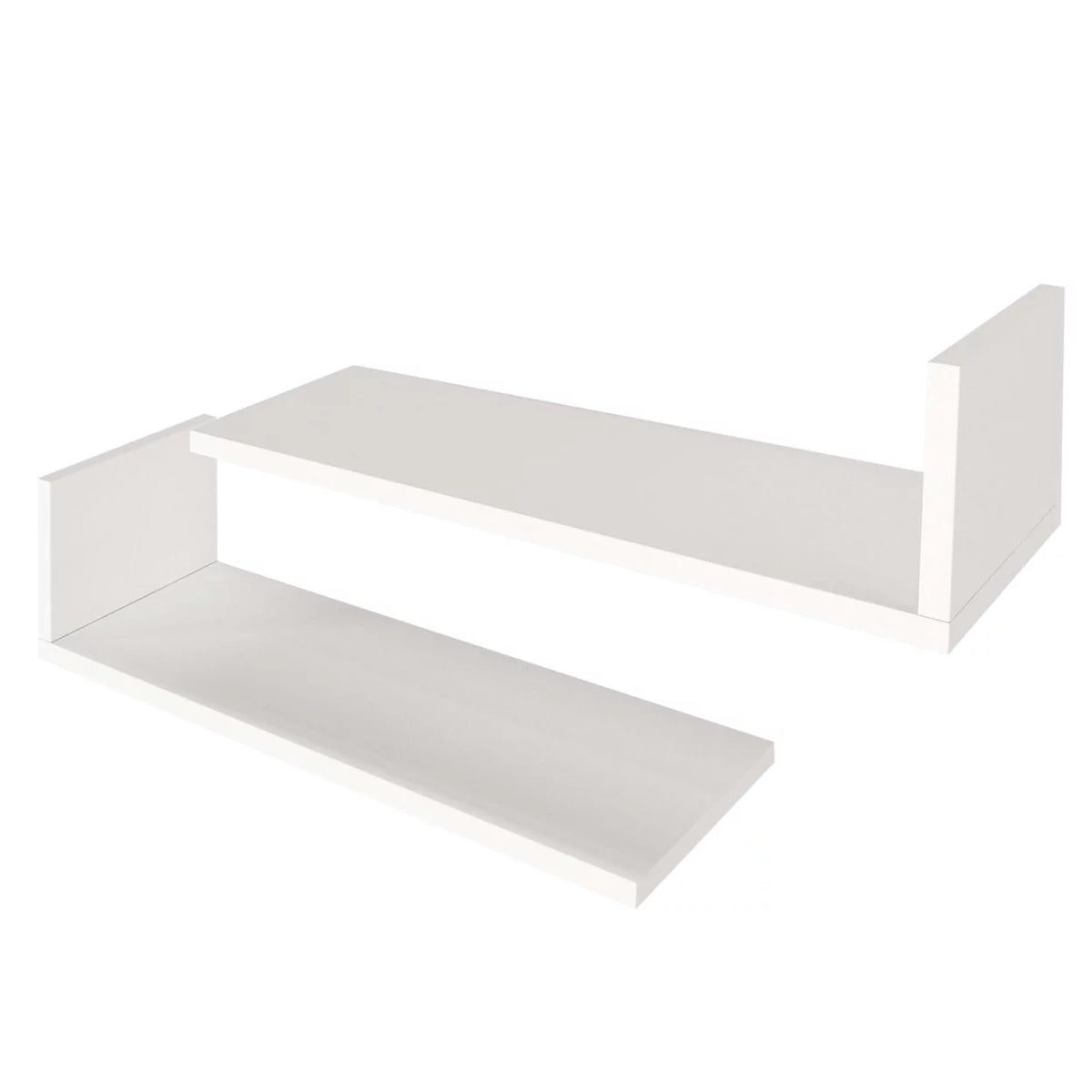 72 Inch White Wood TV Console with Storage 3 Piece Set R548