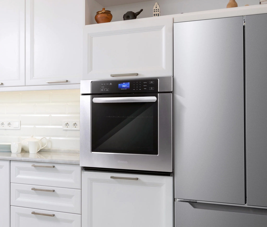 3 Piece Kitchen Appliance Package with Electric Cooktop Range Hood and Wall Oven M9664