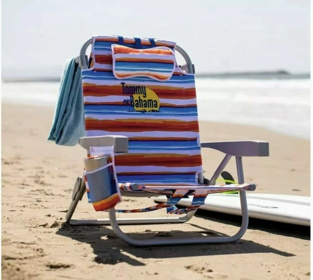 2 Pack Backpack Beach Chair with Cooler Storage Pouch and Towel Bar S274