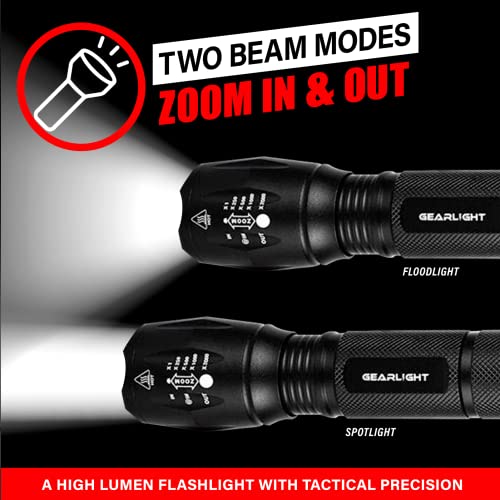 LED Flashlights with High Lumens, 5 Modes, Zoomable Beam G77824