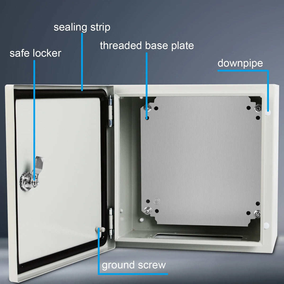 12x12x8'' Carbon Steel Electrical Enclosure Box IP66 K138179