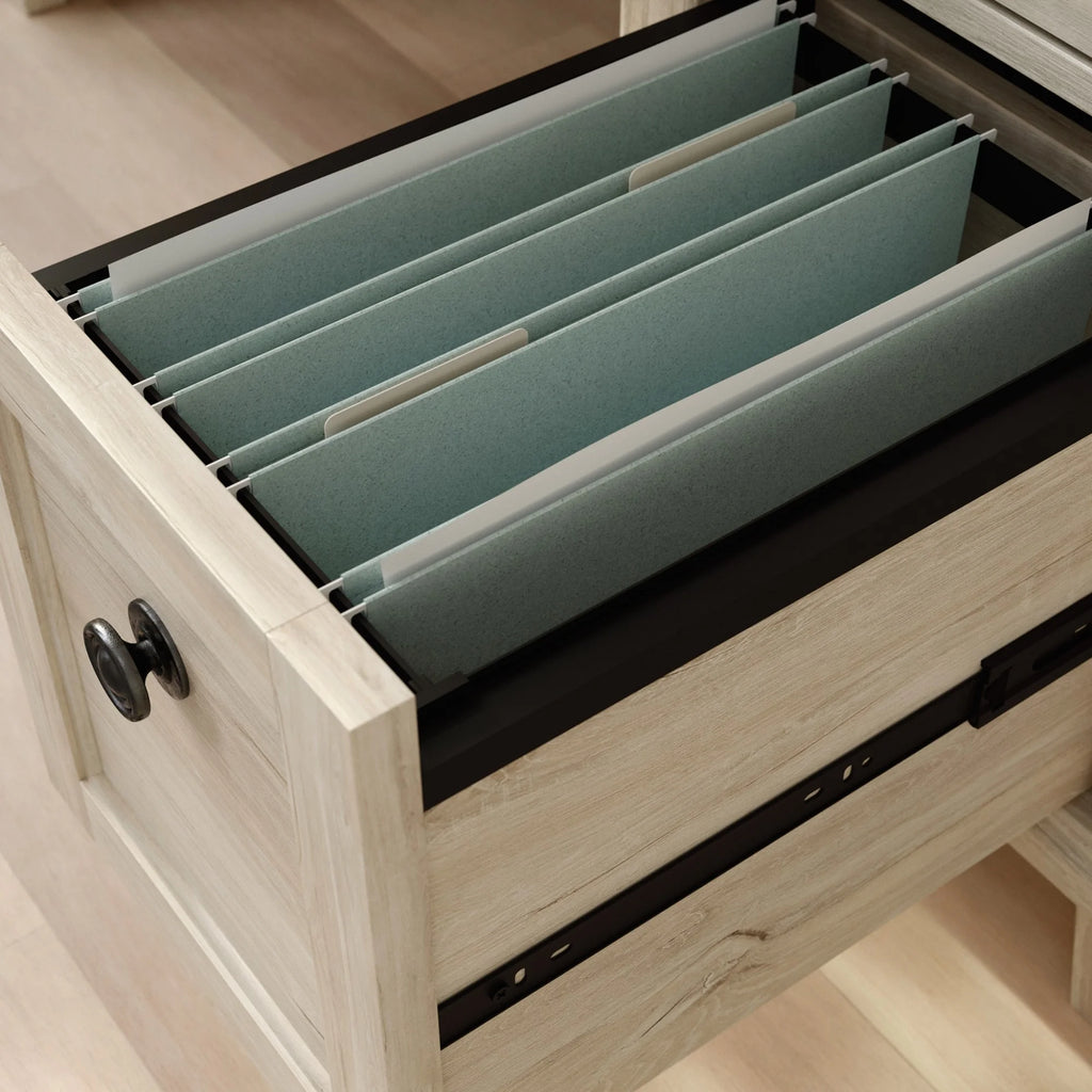 Engineered Wood Computer Desk in Chalk Oak S455
