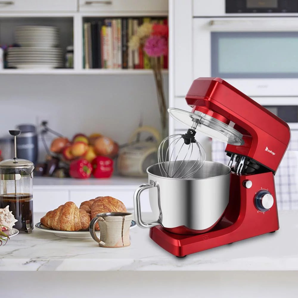 7.5QT 6-Speed Tilt-Head Electric Stand Mixer with Stainless Steel Bowl, Red H716031