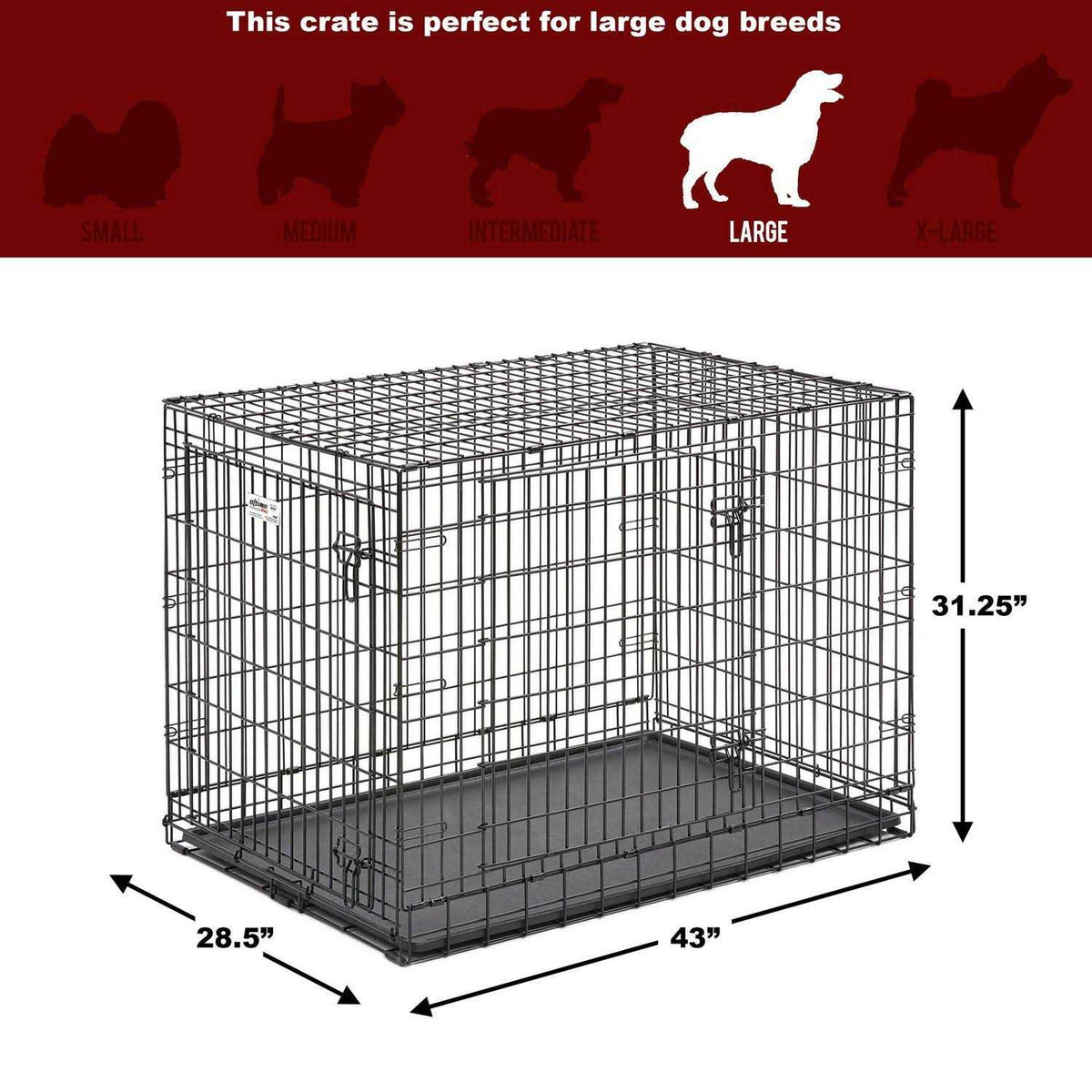 Double Door Dog Crate F7161