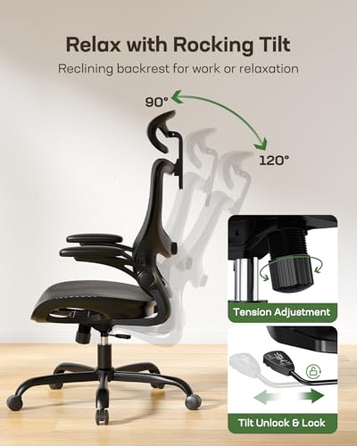 Ergonomic Mesh High Back Office Chair with Lumbar Support J94584
