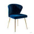 Navy Velvet Upholstered Dining Chair E35235