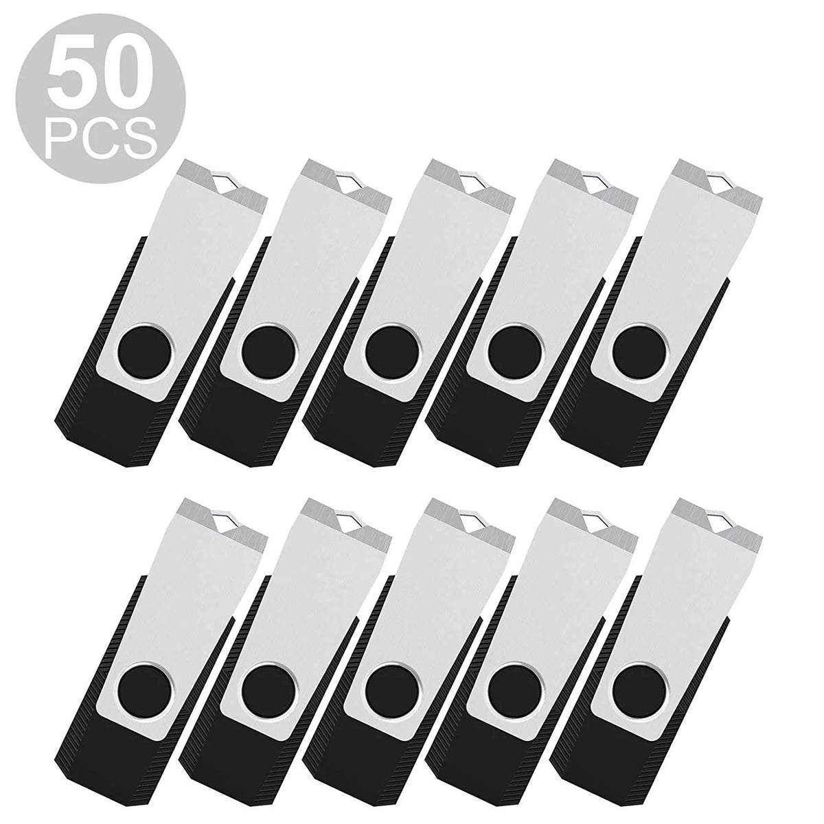 16GB USB 2.0 Flash Drive Swivel 50PCS Black Q94832