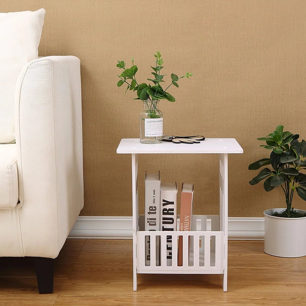 White Square Nightstand O74361