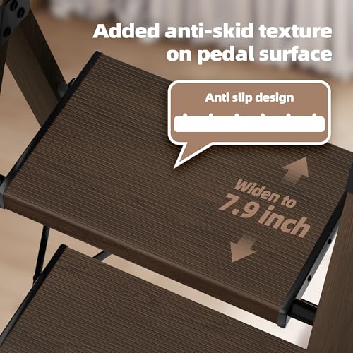 3 Step Foldable Aluminum Step Ladder with Handgrip Q81180
