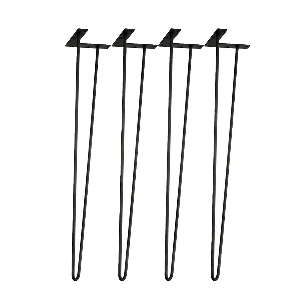 30" Heavy Duty Set Of 4 Black Hairpin Table Legs B3612