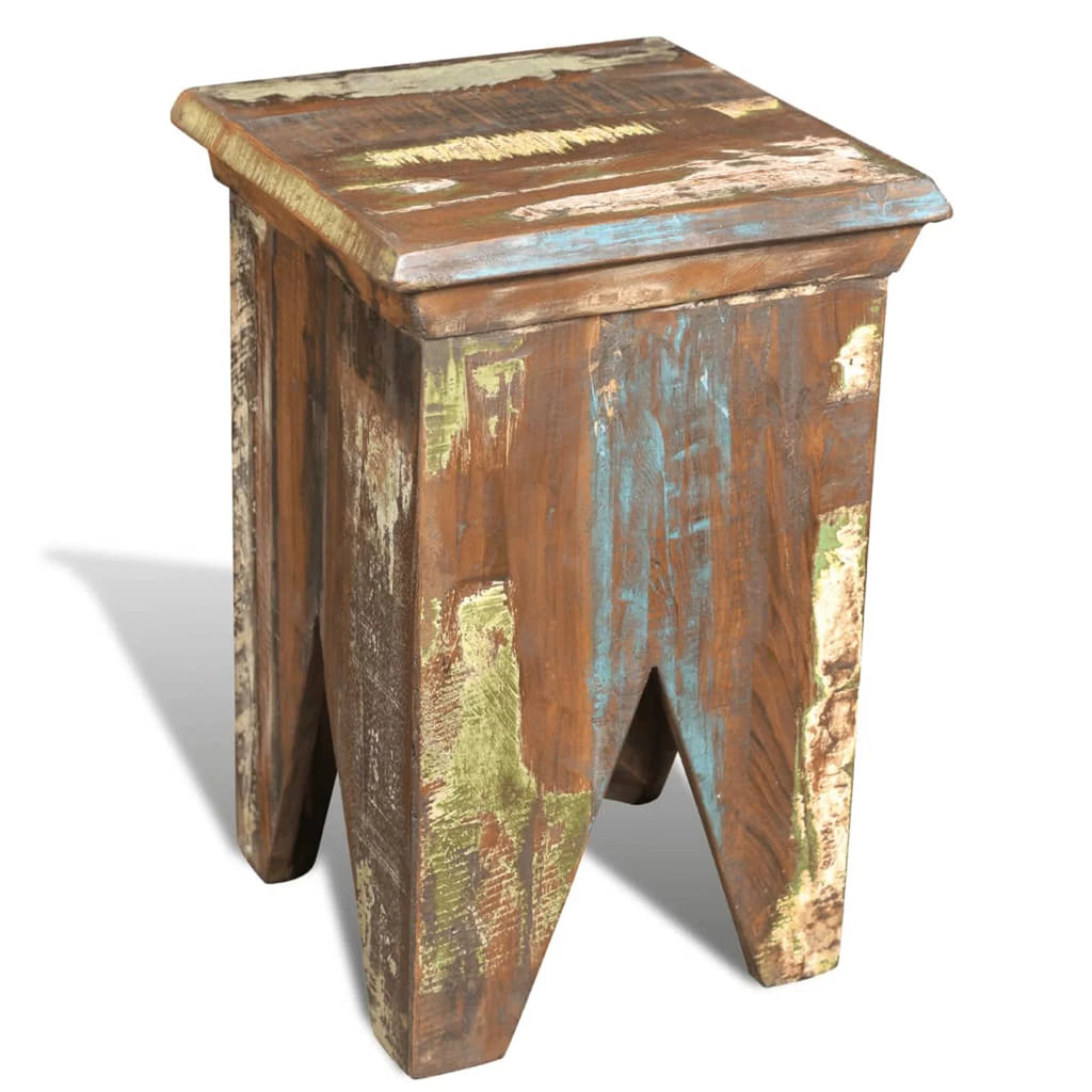 Solid Reclaimed Wood Stool Z9811