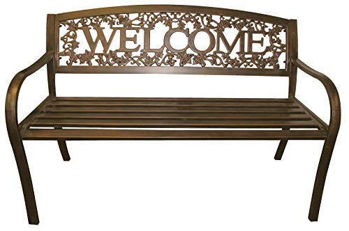 Metal Welcome Outdoor Bench H4723