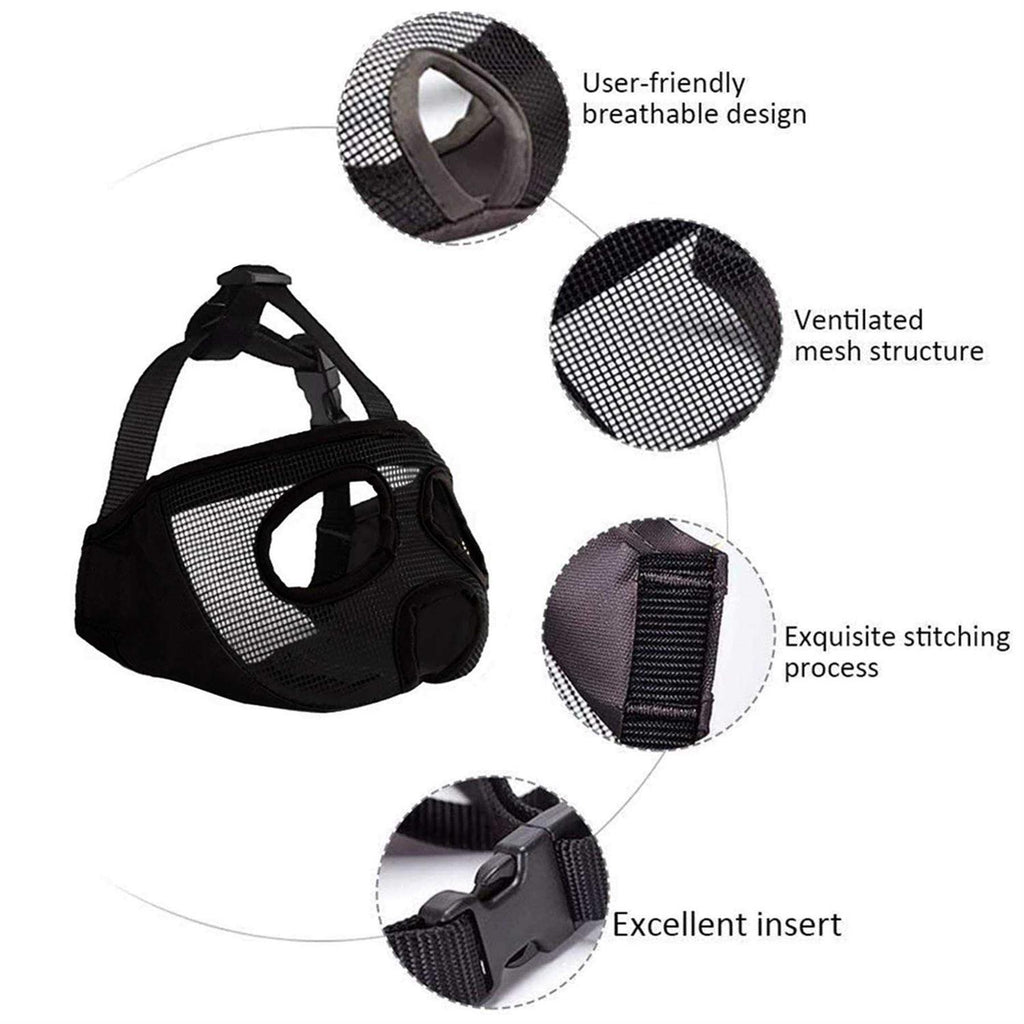 Adjustable Breathable Mesh Short Snout Dog Muzzle D6529