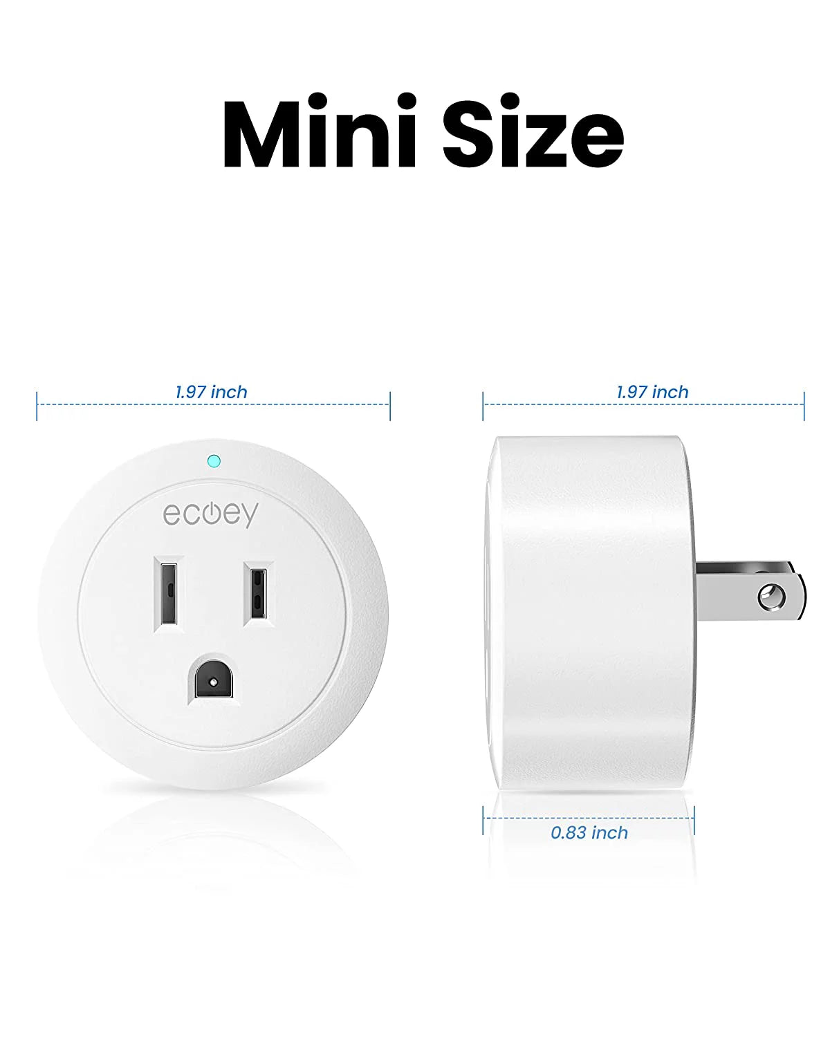 Smart Plug Wi-Fi Outlet with Timing and Voice Control, 6 Packs D683
