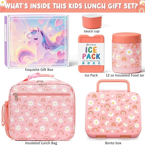 Bento Lunch Box with Thermos, 32OZ Snack Container, Insulated Bag, Food Jar, Ice Pack Set X26535
