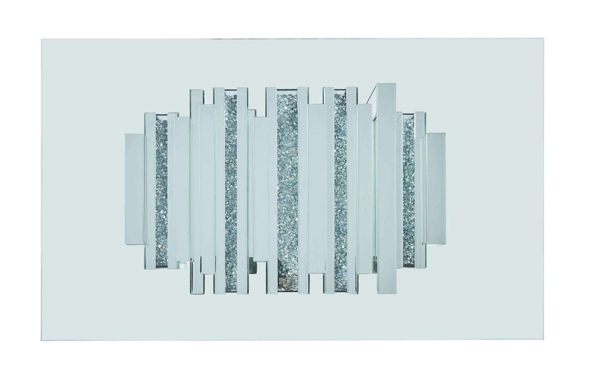 Mirrored Faux Diamonds Coffee Table Y59685