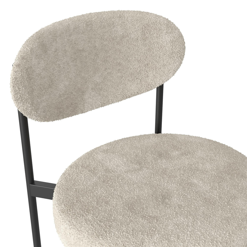 Cream Boucle Counter Stool D9309