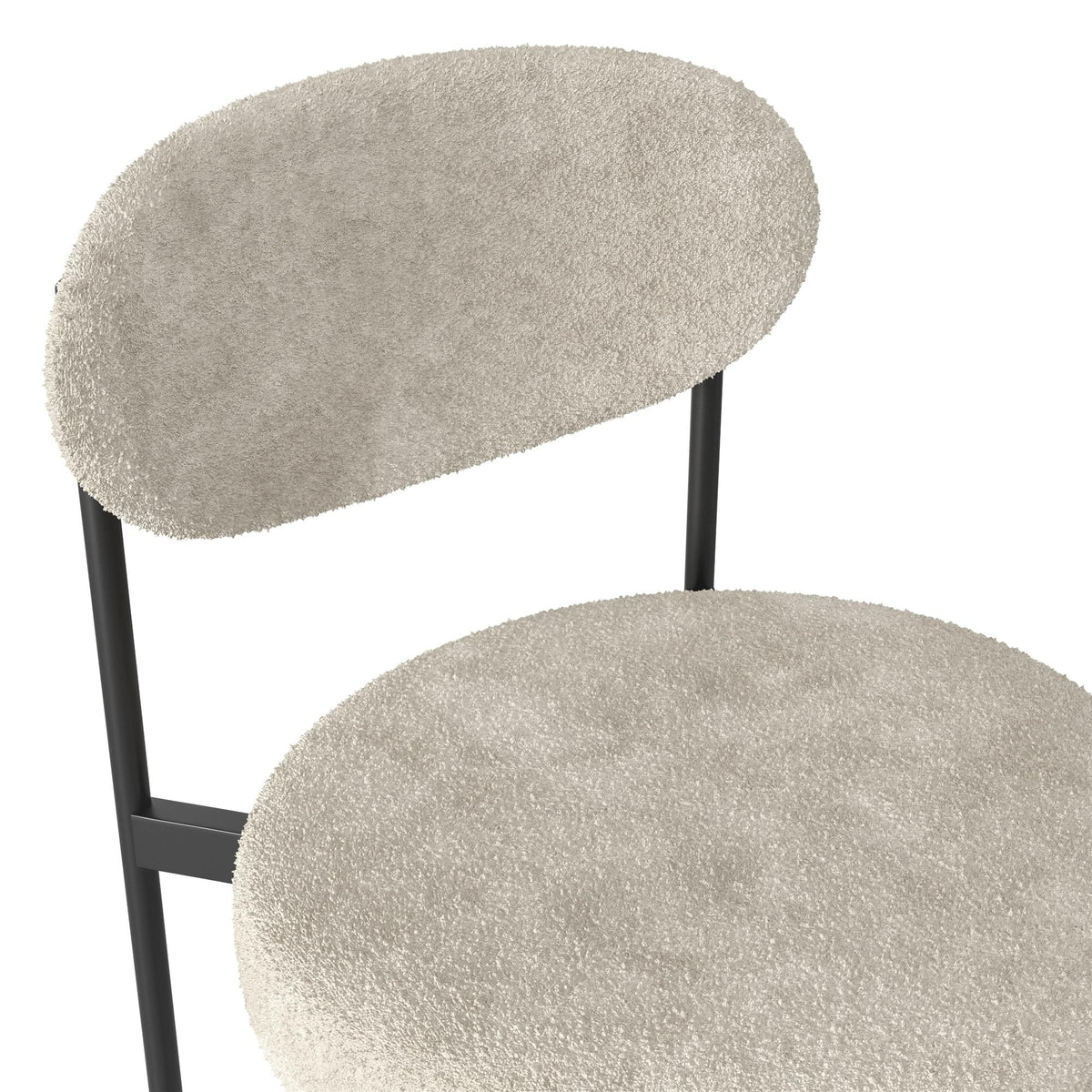 Cream Boucle Counter Stool D9309