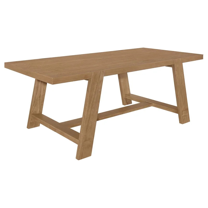 Brown 5-piece Wood Rectangular Dining Table Set H558